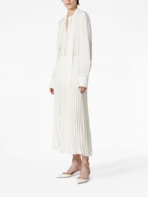 Plisované midi sukně Valentino Garavani bílé