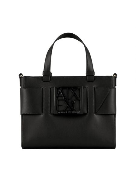 Shopperka elegancka Armani Exchange czarna