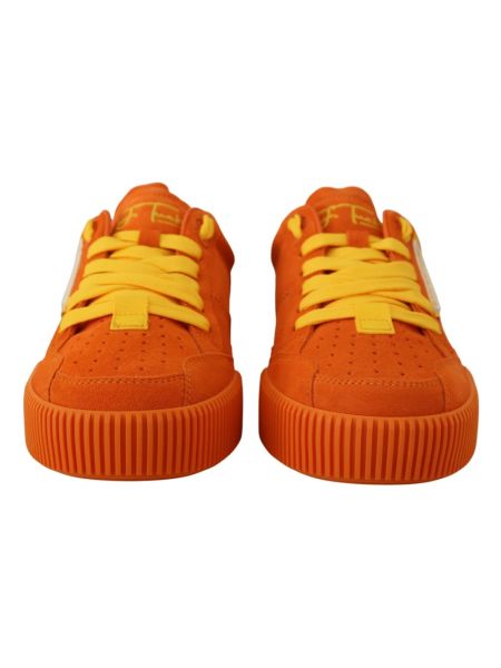 Sneakersy zamszowe Dolce And Gabbana pomarańczowe