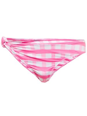 Bikini s karirastim vzorcem Jacquemus roza