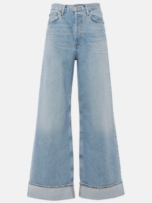 Voľné džínsy s vysokým pásom Agolde modrá