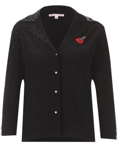 Шелковая блузка Olympia Le Tan, черная