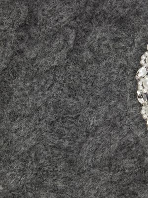 Vlněný čepice z alpaky Simone Rocha bílý