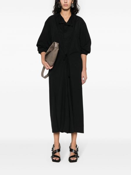 Oversized bavlněné šaty Lemaire černé