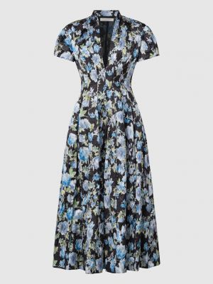 Чорна сукня міді в квіточку з принтом Philosophy Di Lorenzo Serafini