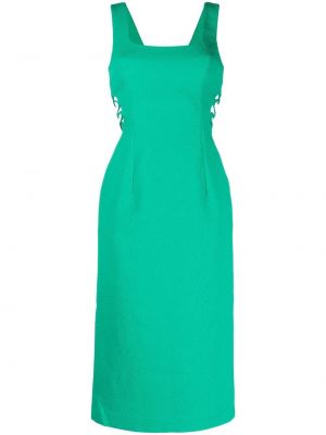Šněrovací krajkové šaty z polyesteru Rebecca Vallance - zelená