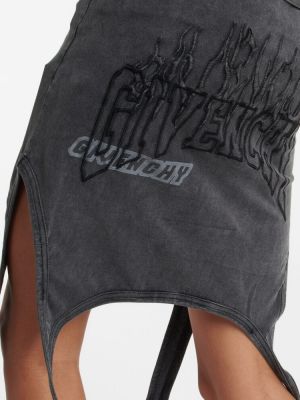 Jupe courte en coton Givenchy gris