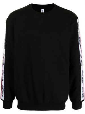 Sudadera con cuello redondo de cuello redondo Moschino negro