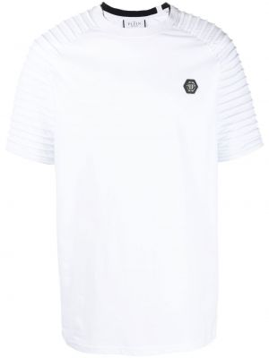 Koszulka plisowana Philipp Plein biała