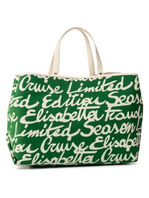 Τσάντα shopper Elisabetta Franchi πράσινο