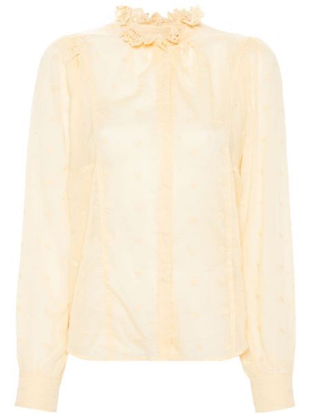 Bluza s cvetličnim vzorcem Marant Etoile rumena