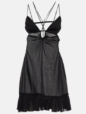 Mini vestido de algodón Nensi Dojaka negro