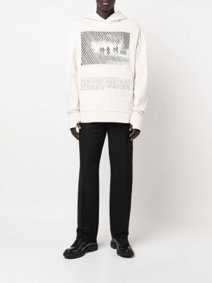 Fleece hoodie mit print Thom Krom weiß