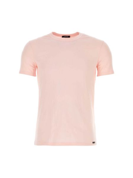 Koszulka bawełniana Tom Ford różowa