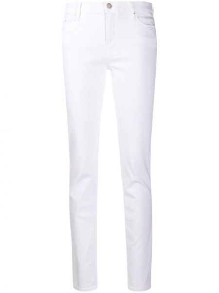 Pantalones rectos con bordado Karl Lagerfeld blanco