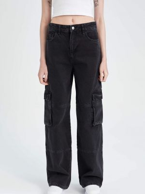 Pantaloni cargo Defacto negru