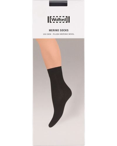 Vlnené ponožky Wolford čierna