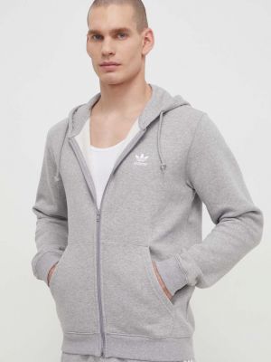 Melanžová mikina s kapucí Adidas Originals šedá