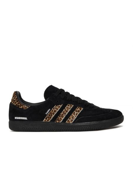Леопардовые кроссовки Adidas Samba черные