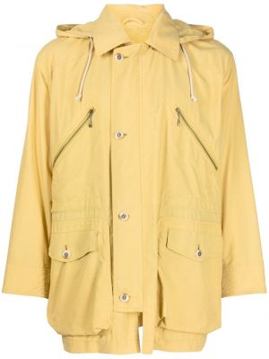 Παλτό με κουκούλα Christian Dior κίτρινο