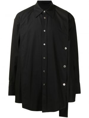 Camisa con botones asimétrica Wooyoungmi negro