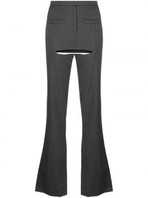 Pantaloni di lana Courrèges grigio