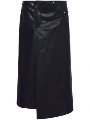 Asimetrična kožna suknja Proenza Schouler crna
