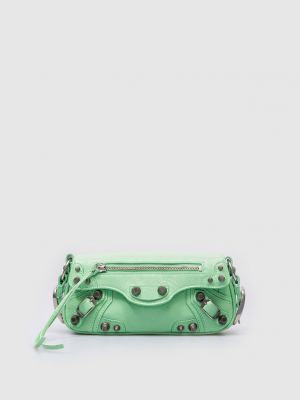 Кожаная сумка Balenciaga зеленая