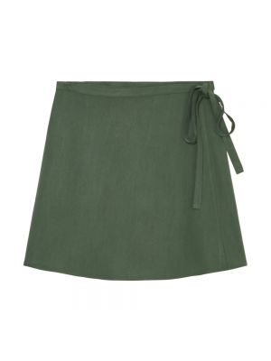 Mini spódniczka z lyocellu Marc O'polo zielona