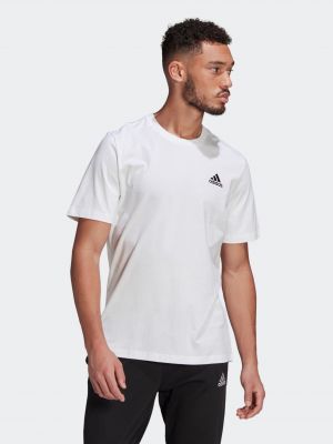 Tričko s výšivkou Adidas Performance bílé