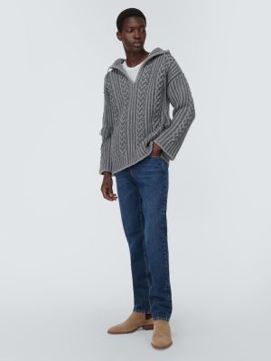 Vilnonis džemperis su gobtuvu Alanui pilka