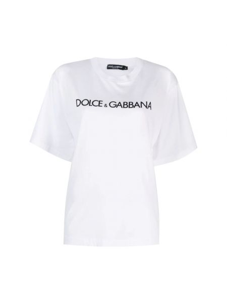 T-shirt aus baumwoll mit print mit rundem ausschnitt Dolce & Gabbana