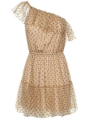 Viskózové mini šaty s volány Gucci