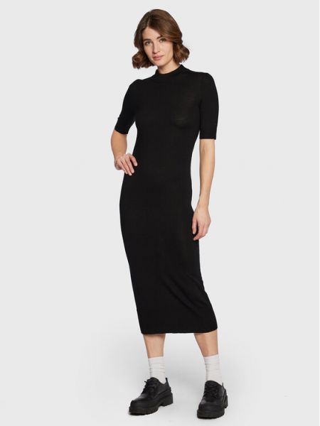 Трикотажное приталенное платье Calvin Klein черное