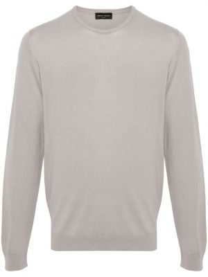 Bavlnený sveter Roberto Collina sivá