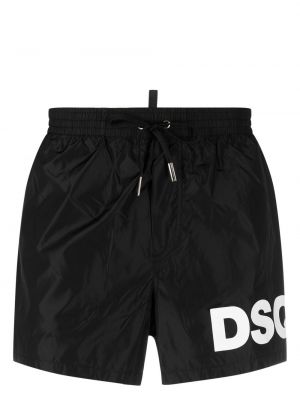 Kratke hlače s potiskom Dsquared2 črna