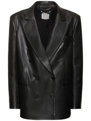 Kožená bunda z imitace kůže Stella Mccartney černá