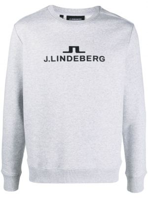 Sweatshirt mit print J.lindeberg grau
