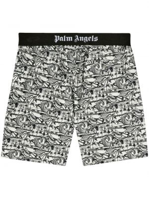 Shorts à imprimé Palm Angels blanc