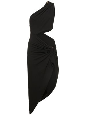Jersey midi obleka Michael Kors Collection črna