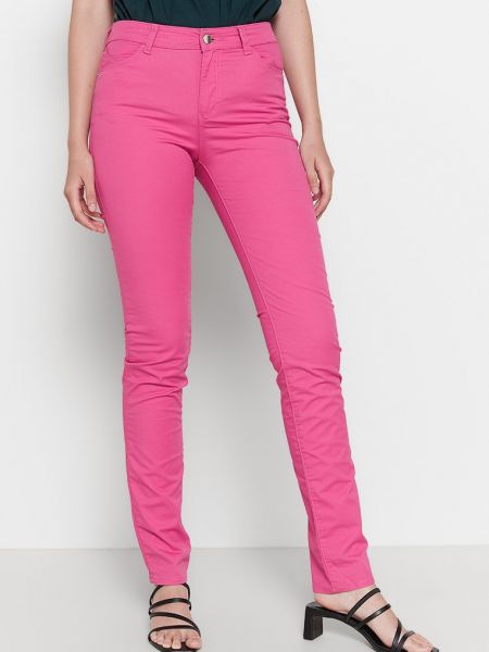Jeansy skinny slim fit Emporio Armani różowe