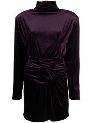 Plisuotas vakarinė suknelė satininis The New Arrivals Ilkyaz Ozel violetinė