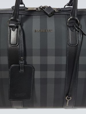 Potovalna torba s karirastim vzorcem Burberry siva