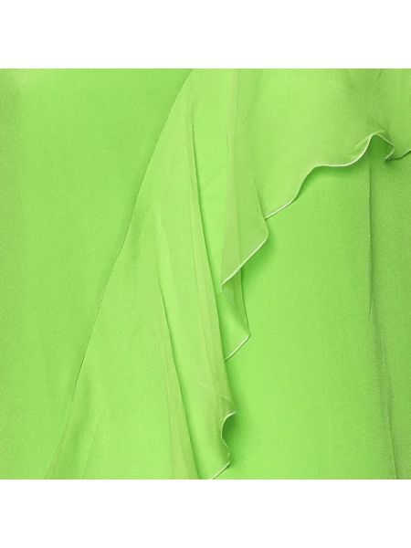 Top de seda Versace Pre-owned verde