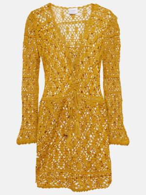 Βαμβακερή φόρεμα Anna Kosturova κίτρινο