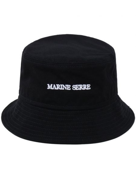 Памучна шапка бродирана Marine Serre