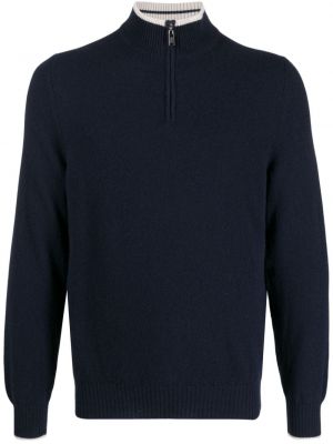 Кашмирен пуловер Fedeli синьо