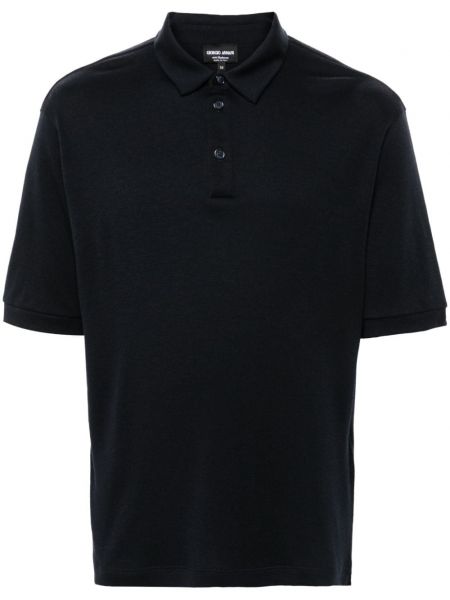 Poloshirt i kashmir Giorgio Armani blå