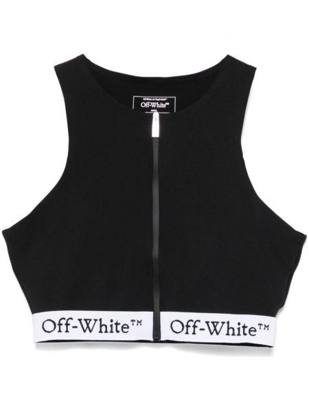 Crop top vetoketjulla Off-white