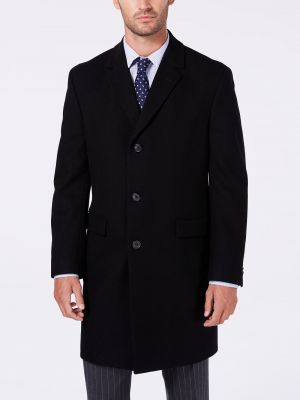 Классическое клетчатое пальто Nautica черное